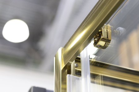 Душевая дверь в нишу Niagara Nova NG-42-9AG 90х190, прозрачное стекло, профиль золото